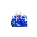 Blue aventurine crystal mini handbag statue with gold handle for desk decoration - Lapis Lazuli