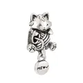 Breloque chat vintage en argent avec pelote de laine et médaille coeur MEOW pour bijoux - Style Pelote de Laine pour Chat (Style 5)