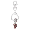 Porte-clés de Noël en argent avec pendentifs bonhomme pain d'épices et sucre d'orge - Style Pain D'épices de Noël (K18)