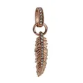 Pendentif plume en or rose avec cristaux étincelants pour bracelets et bijoux DIY - Style Plume Strass Or Rose (Kuan Shi Shi San)