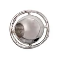 Perle argentée avec noyau sphérique et anneau creux pour la création de bijoux DIY - Style géométrique argenté