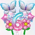 Detail von Schmetterlings- und Stern-Folienballons für Kinder-Geburtstagsfeiern Deko - Thema Nummer Sechs (6004458300815)