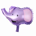 Purple cartoon elephant aluminum foil balloon for forest theme party decorations - Purple Elephant Head