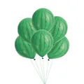 Set di 10 palloncini in lattice con trama anguria per decorazioni festa tropicale - Motivo Anguria Verde Scuro