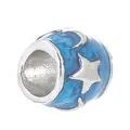 Charme étoile et lune en émail bleu pour la création de bijoux DIY et bracelets - Style Étoile Lune Bleu
