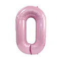 Large 40 inch pink number 0 aluminum foil balloon for birthday party and celebration - Number 0 / Candy Pink