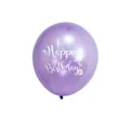 10-inch paarse latex ballon met Happy Birthday en zeemeerminmotief voor oceaanfeestjes - Paars Gefeliciteerd met je verjaardag