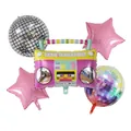 Set de globos de radio retro y bola de discoteca para decoración de fiesta de cumpleaños - Juego de Radio Colorido