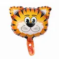 Forest theme cartoon tiger head foil balloon with orange stripes for party decorations - Tiger Head