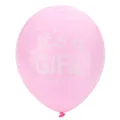 Pink It's a Girl latex balloon with baby icons for newborn baby shower party decoration - Pink It's a GIRL
