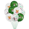 Close-up of Christmas balloons featuring Santa, reindeer patterns and festive sequins - Tri-color Printed Confetti Accessory Combo (7)