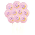 Detail of pink unicorn balloons with blue stars and moon for birthday party decorations - Light Pink Style