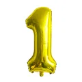 Globo de papel de aluminio dorado número 1 de 32 pulgadas para decoración de cumpleaños - Número 1