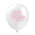Weißer 12-Zoll-Latexballon mit rosa TEAM BRIDE-Aufdruck für die Brautparty-Deko - Team Bride / Weiß