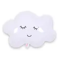 Smiling white cloud foil balloon with tassel and closed eyes for party decoration - Smiling White Cloud