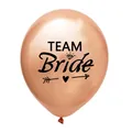12 Zoll roségoldener Metallic Team Bride Ballon mit Diamantring und Herzaufdruck - Team Bride / Roségold
