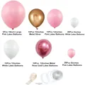 Set arco di palloncini rosa e oro rosa con varie dimensioni e punti di colla - Serie A