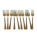 Set di 10 forchette dorate usa e getta con manici a righe per feste Oh Baby shower - Forchette Dorate (10 Pezzi/Confezione)