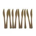 Set di 10 coltelli in plastica dorata per decorazioni festa baby shower con dentatura - Coltelli Dorati (10 Pezzi/Confezione)