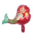 Mini little mermaid 16 inch foil balloon for kids birthday party decorations - Red