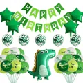 Dinosaur birthday party decoration set with foil balloons and happy birthday banner - Dinosaur Birthday Decoration (Style 3)