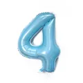 40-inch light blue number 4 aluminum foil balloon for birthday party decorations - Number 4 / Candy Blue