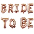 Rose gold Bride To Be foil balloon set for bachelorette party and wedding backdrop decor - Bride To Be Letter Balloons