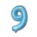 40-inch light blue number 9 aluminum foil balloon with metallic finish for parties - Number 9 / Candy Blue
