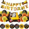 Kit festa cantiere con palloncino carrello elevatore e banner Happy Birthday - Stile Carrello Elevatore (6)