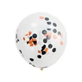 Ballon en latex transparent de 12 pouces rempli de confettis orange et noir - Confettis Orange Noir Blanc