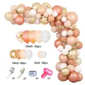 Boho balloon arch kit with macaron orange and gold balloons for party decoration - Macaron Orange Style