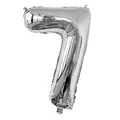 Ballon en aluminium chiffre 7 argent de 32 pouces pour décoration de fête - Argent-Nombre 7