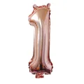 Ballon chiffre 1 en aluminium or rose, décoration de fête métallique de 32 pouces - Or Rose - Nombre 1