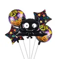 Set palloncini Halloween con pipistrello nero, sfere viola Trick or Treat e stelle nere - Stile Pipistrello