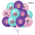 Lot de 15 ballons sirène en latex avec motifs coquillages et étoiles de mer colorés - Style Étoile de Mer Coquillage (11) / Lot de 15