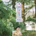 White 40-inch number 1 balloon with colorful Happy Birthday print for 1st birthday party - Number 1