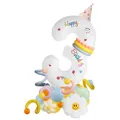 Gänseblümchen-Themen-Set mit 40-Zoll-Zahl 3 Ballon und buntem Makronen-Sockel für Geburtstage - Nummer 3 Stil