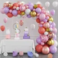 Kit arco di palloncini macaron con stelle dorate per decorazioni feste e matrimoni - Stile Catena di Palloncini Macaron Colorati