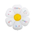 40 inch witte madeliefje ballon met kleurrijke Happy Birthday print voor feestjes - Witte Madeliefje Stijl (Met Stickers)
