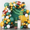 Cartoon football balloon arch kit with Happy Birthday banner for sports party decoration - With Banner Style