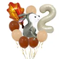 Set palloncini coniglietto della foresta con numero 2 crema per decorazione secondo compleanno - Stile Numero 2 (A款数字2)