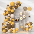 Kit ghirlanda di palloncini ape con palloncini gialli e marroni per decorazioni di compleanno - Kit Ghirlanda di Palloncini Vintage Piccola Ape
