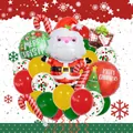 Détails du kit ballons de Noël avec Père Noël, canne à sucre et ballons en aluminium - Père Noël Mignon Style A