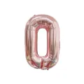 Detailansicht der 32-Zoll Roségold Zahl 0 Folienballon für Geburtstagsparty-Dekorationen - Zahl 0 Form (5390323318894)