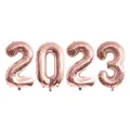 Rose gold 2023 number balloons set in 40 inch foil for New Year party decor - Rose Gold (2023)