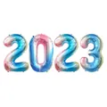 2023 gradient foil number balloons in pink blue and green for New Year party decor - Gradient (2023)