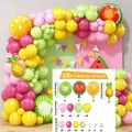 108pcs Fruit balloon garland kit with pineapple and watermelon for summer parties - Hawaii Fruit Set