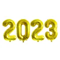 Golden 2023 number foil balloons for New Year eve party and celebration decoration - Gold (2023)