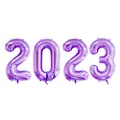 2023 purple foil number balloons for New Year celebration and party background decoration - Purple (2023)