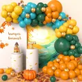 Kit ghirlanda di palloncini del Ringraziamento con zucche, foglie d'acero e arco decorativo - Stile Raccolto del Ringraziamento